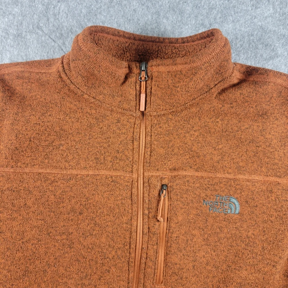 The North Face Gordon Lyons Brown 1/4 Zip Fleece Pullover Sweater Mens Size XL